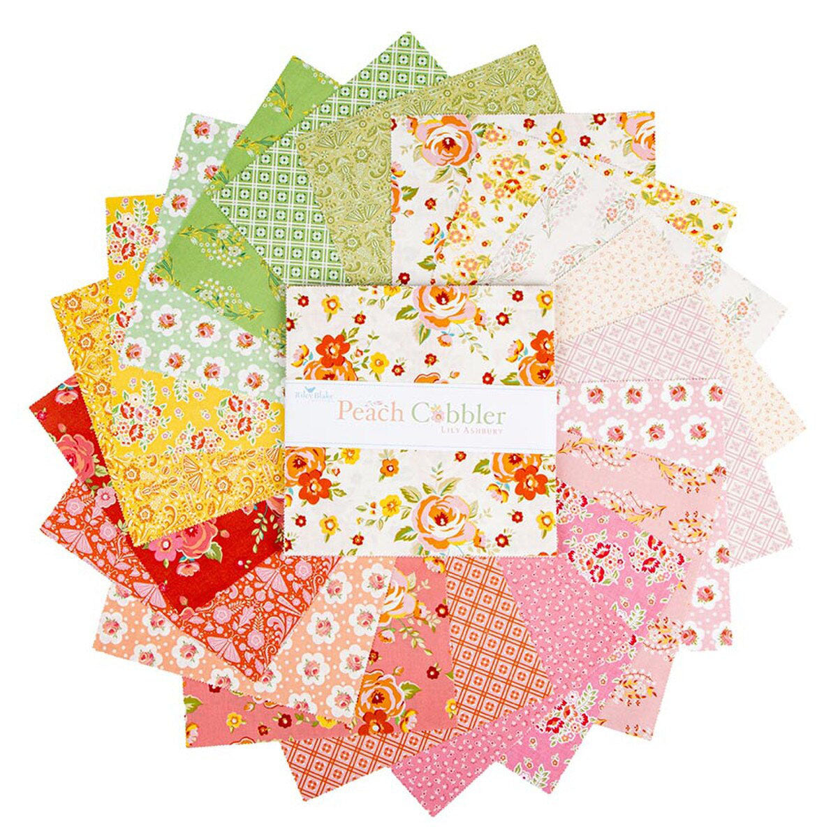 Riley Blake Designs 10-17420-42 Peach Cobbler precut 10 Inch Stacker by Lily Ashbury