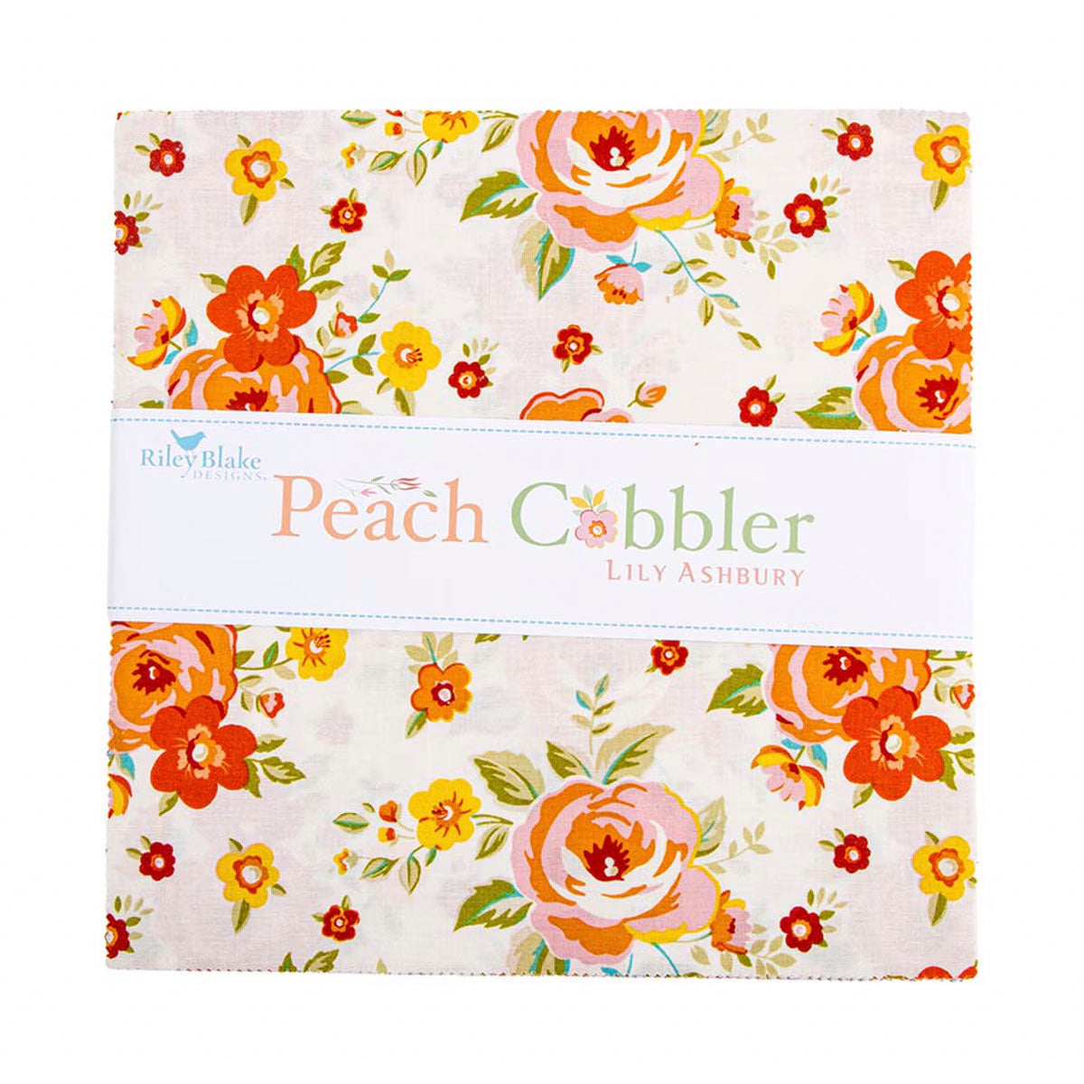 Riley Blake Designs 10-17420-42 Peach Cobbler precut 10 Inch Stacker by Lily Ashbury