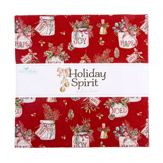 Riley Blake Designs 10-17460-42 Holiday Spirit 10" Stacker by Lisa Audit