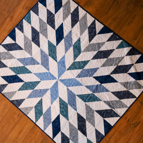 Nexus in Navy Pre-Cut Ready-To-Sew Quilt Kit