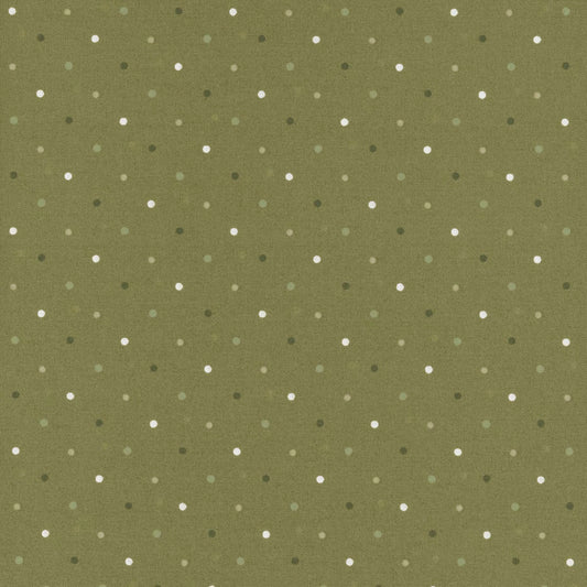 END OF BOLT 1021 Magic Dot 5230-19 Fern Moda by Lella Boutique Background 100% cotton quilting fabric