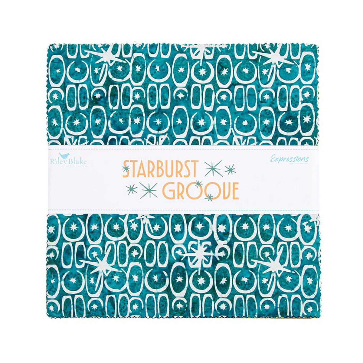 Riley Blake Designs 10-23578-42 Expressions Batiks Starburst Groove 10" Stacker by Starburst Groove