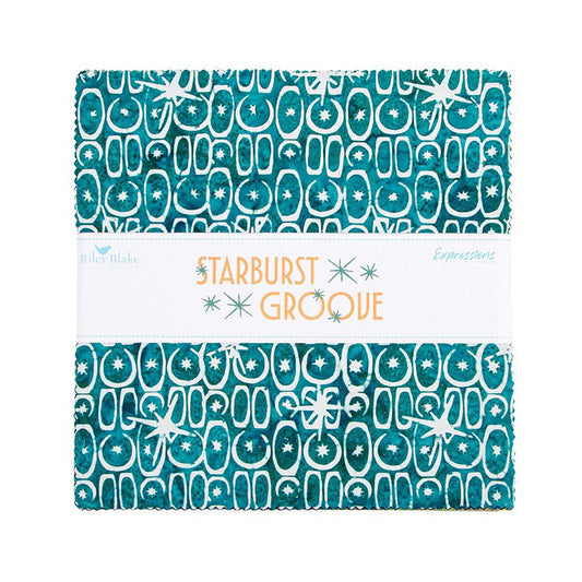 Riley Blake Designs 10-23578-42 Expressions Batiks Starburst Groove 10" Stacker by Starburst Groove