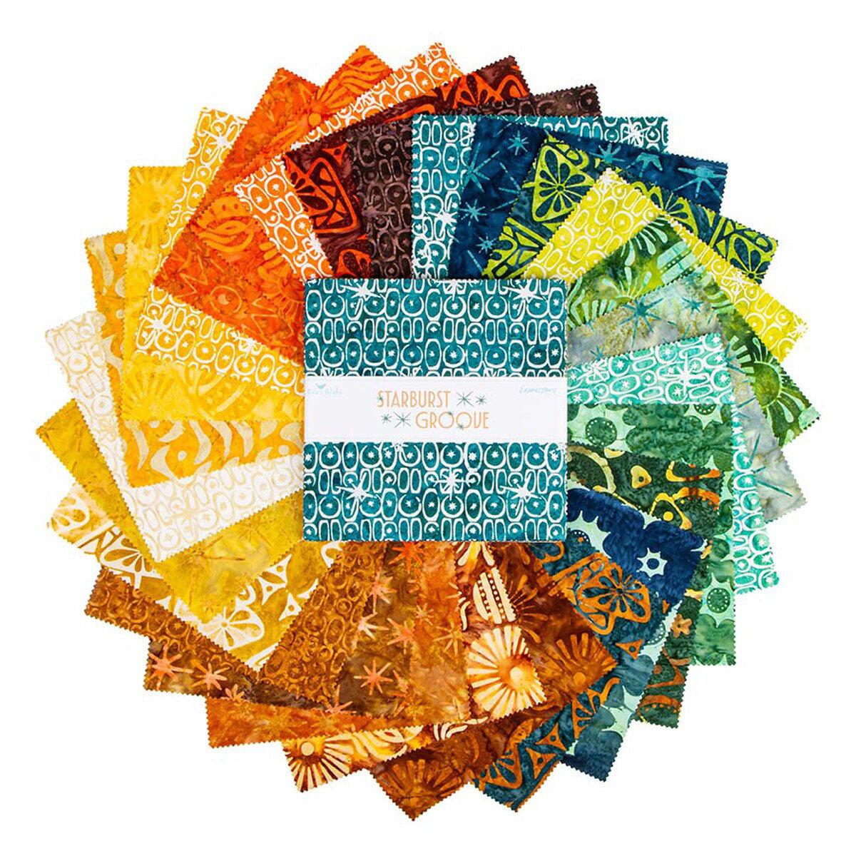 Riley Blake Designs 10-23578-42 Expressions Batiks Starburst Groove 10" Stacker by Starburst Groove
