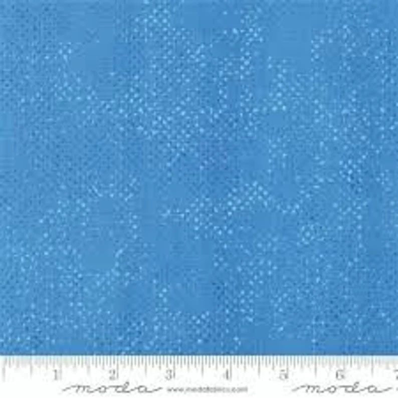 END OF BOLT 1088 Spotted Cornflower by Zen Chic for Moda fabrics 1660 75 Blue background 100% cotton quilting fabric
