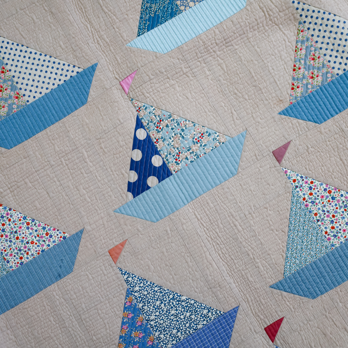 Tilda Sailboat Sew-Ready Precut Quilt Kit 58" x 68"