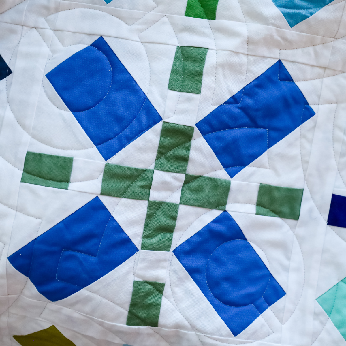 Positive Vibes in Sea Glass Precut Quilt Kit Featuring Riley Blake Confetti Cottons