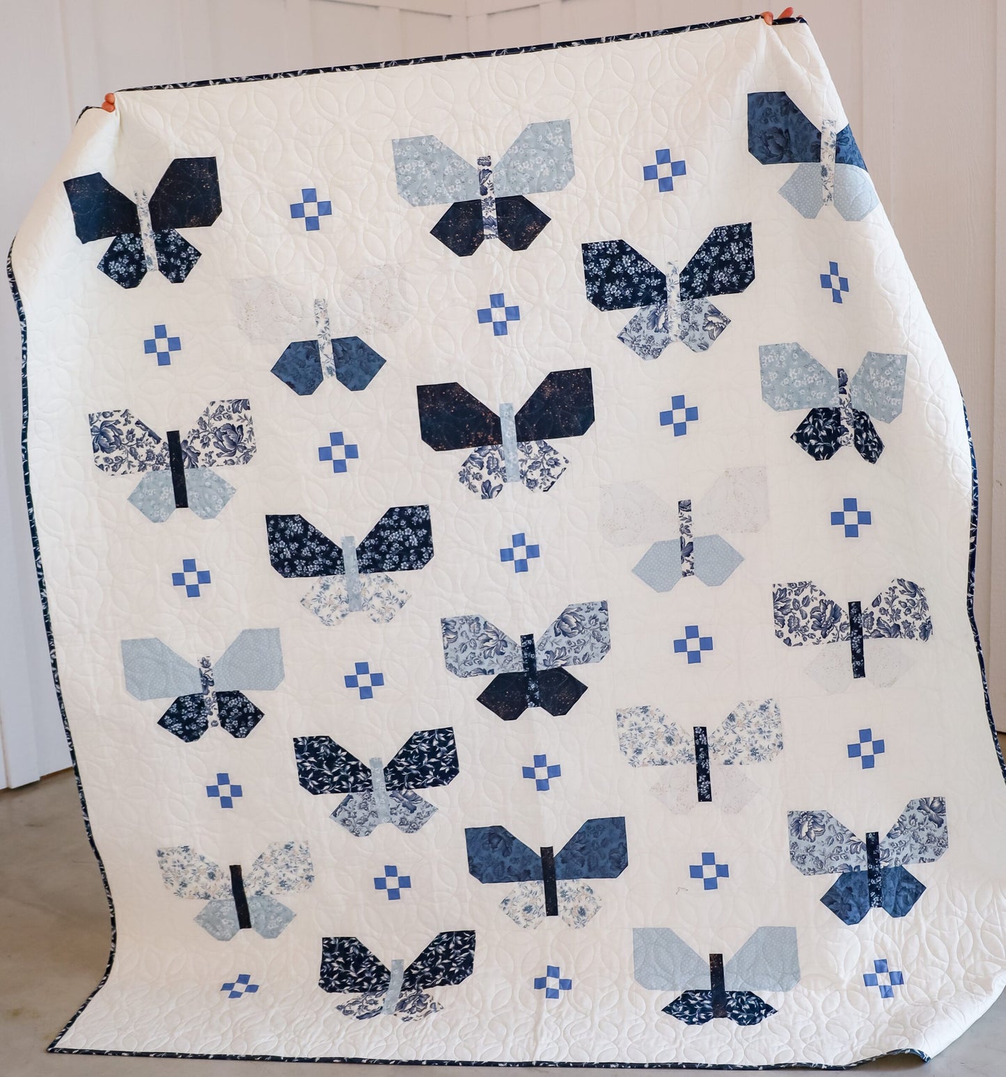 Flutter Pre-Cut Sew-Ready Quilt Kit Featuring Cascade Fabric by 3 Sisters Moda - No Backing image