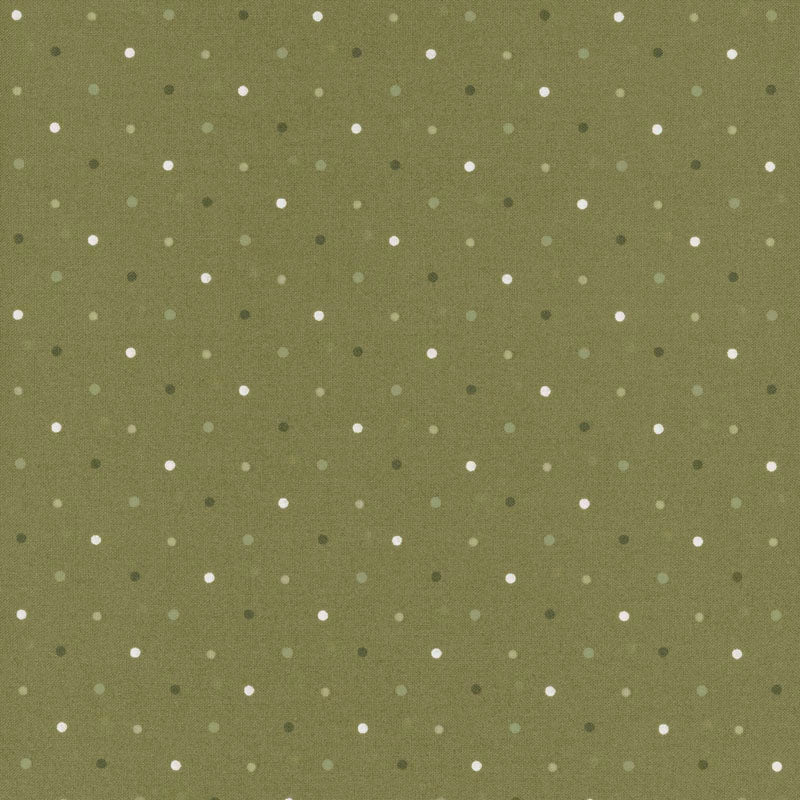 END OF BOLT 1150 Magic Dot by Lella Boutique for Moda Fabrics 5230-19 Fern background 100% cotton quilting fabric