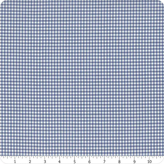 END OF BOLT 1161 Creating Memories Blue Gingham Woven 160073 Tilda background 100% cotton quilting fabric