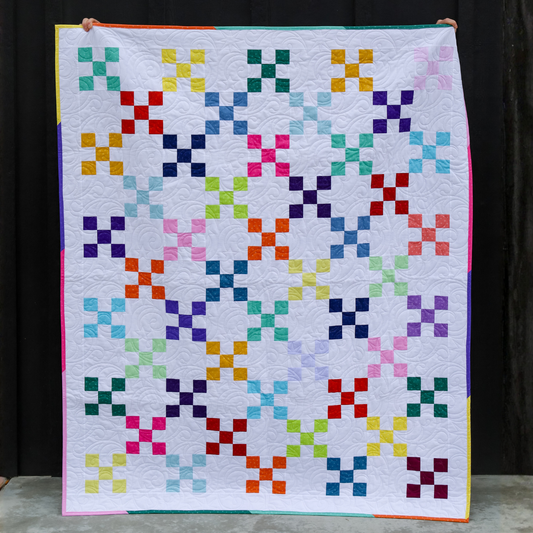 Happy Little Colors  Sew-Ready Quilt Kit Featuring Chromatical Fabrics Beginner Friendly