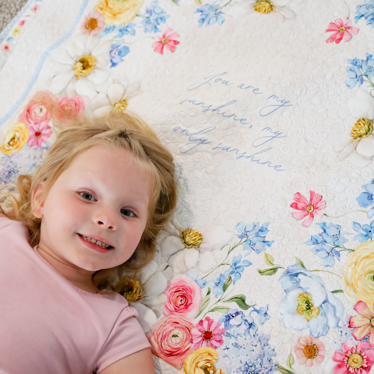 Lullaby Blossoms Easy Snuggle Quilt Kit - (PlushMere Backing Included)