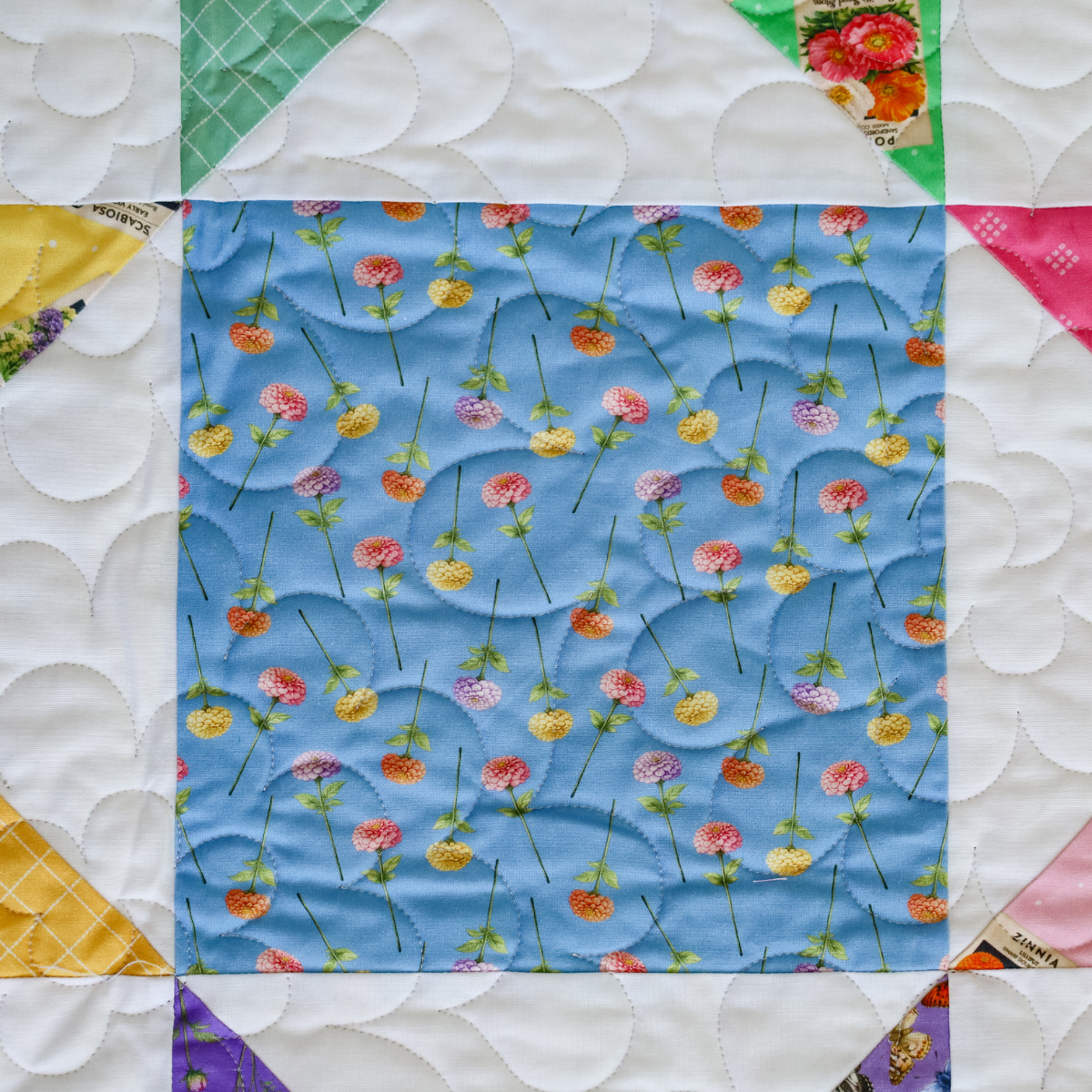 Cut Flowers  Sew-Ready Quilt Kit Featuring Gorgeous New Summer Cut Flowers Fabric  Line  64" X 76"