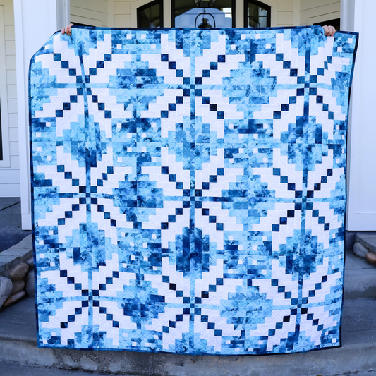 Arctic Bloom Pre Cut Quilt Kit | 69" X 69"
