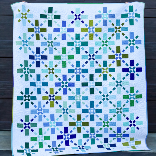 Positive Vibes in Sea Glass Precut Quilt Kit Featuring Riley Blake Confetti Cottons