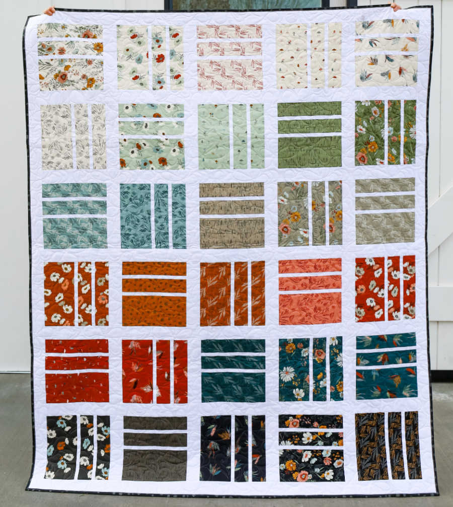 Squared Up Pre-Cut Sew-Ready Quilt Kit Featuring Moda Woodland and Wildflowers image 0