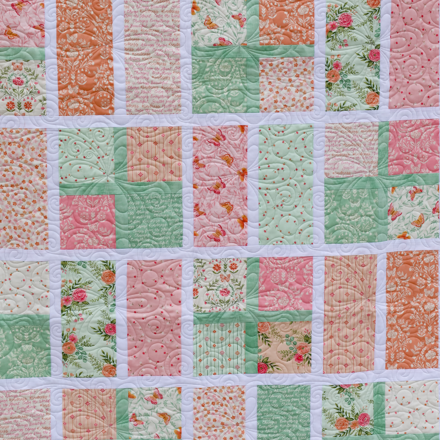 Apple Cider Pre Cut Sew-Ready Quilt Kit Featuring Adorable Kindness Moda Fabrics