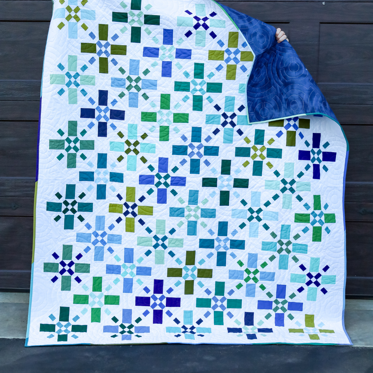 Positive Vibes in Sea Glass Precut Quilt Kit Featuring Riley Blake Confetti Cottons