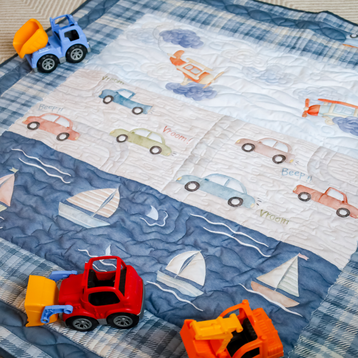 Busy Movers Easy Snuggle Quilt Kit (PlushMere Backing Included)