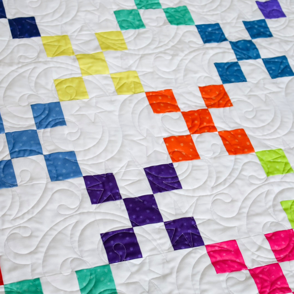 Happy Little Colors  Sew-Ready Quilt Kit Featuring Chromatical Fabrics Beginner Friendly