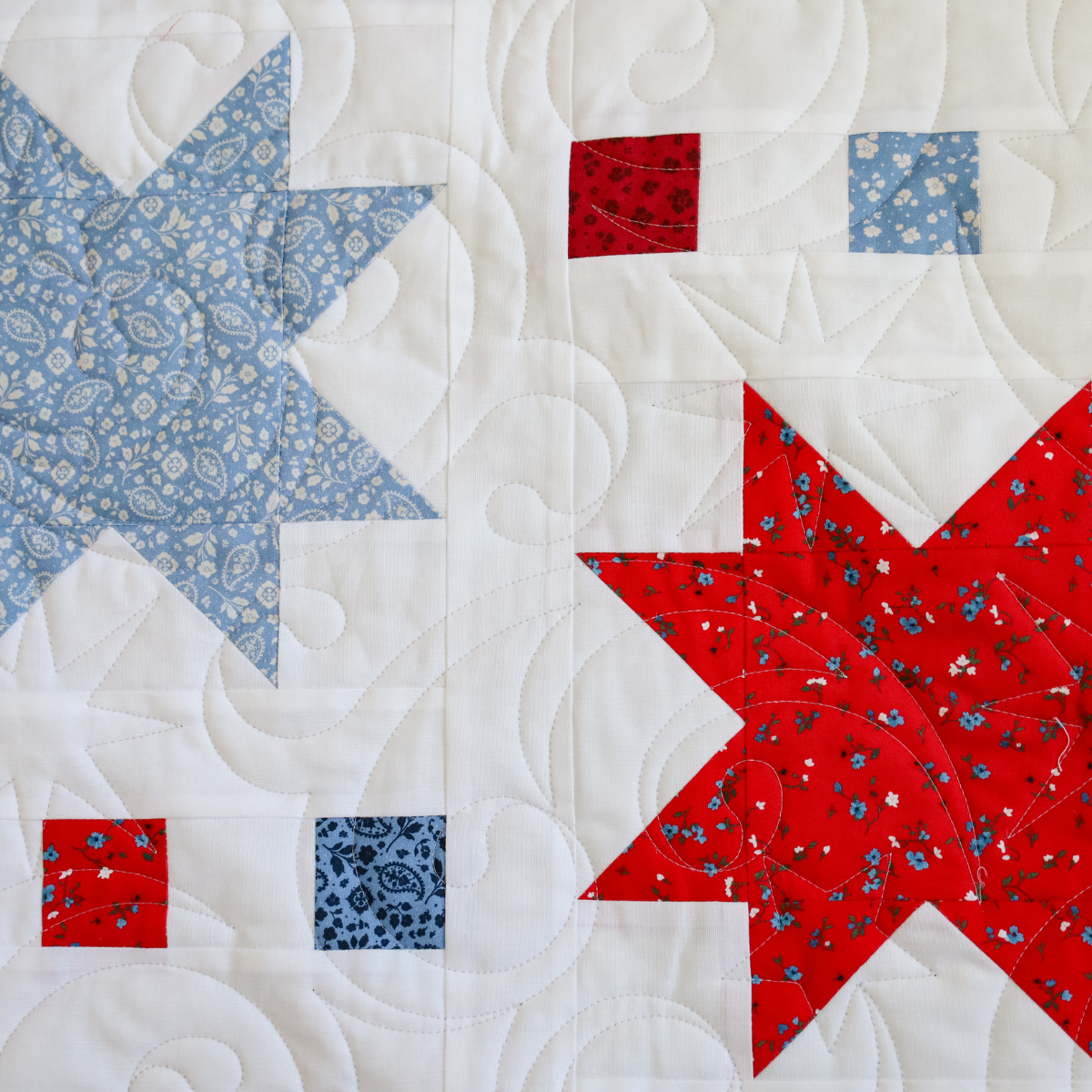 Freedom Song   Sew-Ready Quilt Kit Featuring Stunning New Red White and Blue Fabrics 61" X 75"