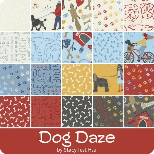 Dog Daze Dessert Roll by Stacy Ist Hsu for Moda 20840DR