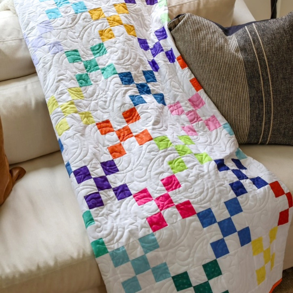 Happy Little Colors  Sew-Ready Quilt Kit Featuring Chromatical Fabrics Beginner Friendly