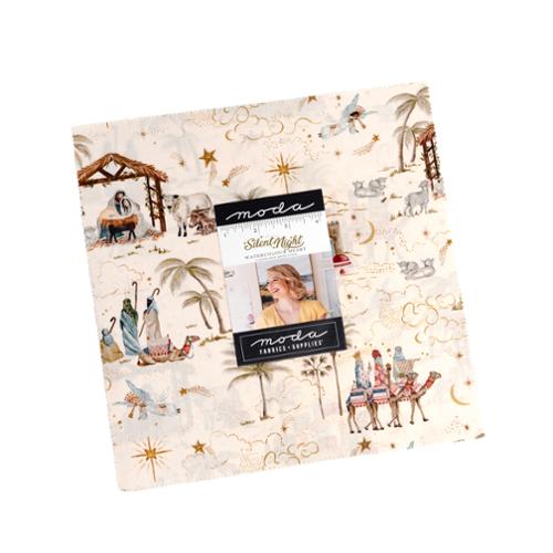 Silent Night Layer Cake® 40050LC Moda Precuts 100% cotton quilting fabric 10" squares quilt fabric by Watercolour Heart