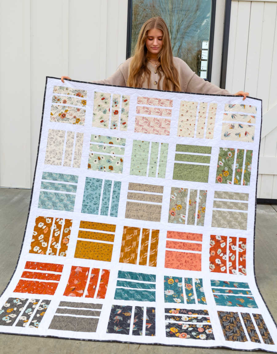 Squared Up Pre-Cut Sew-Ready Quilt Kit Featuring Moda Woodland and Wildflowers image 1