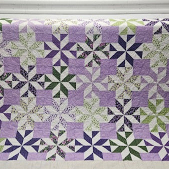 Patti Precut Sew-Ready Quilt Kit Featuring Riley Blake Plum Petals