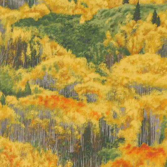 END OF BOLT 486 Wild Blue Yonder Forest 33874 11 Fabric background 100% cotton quilting fabric