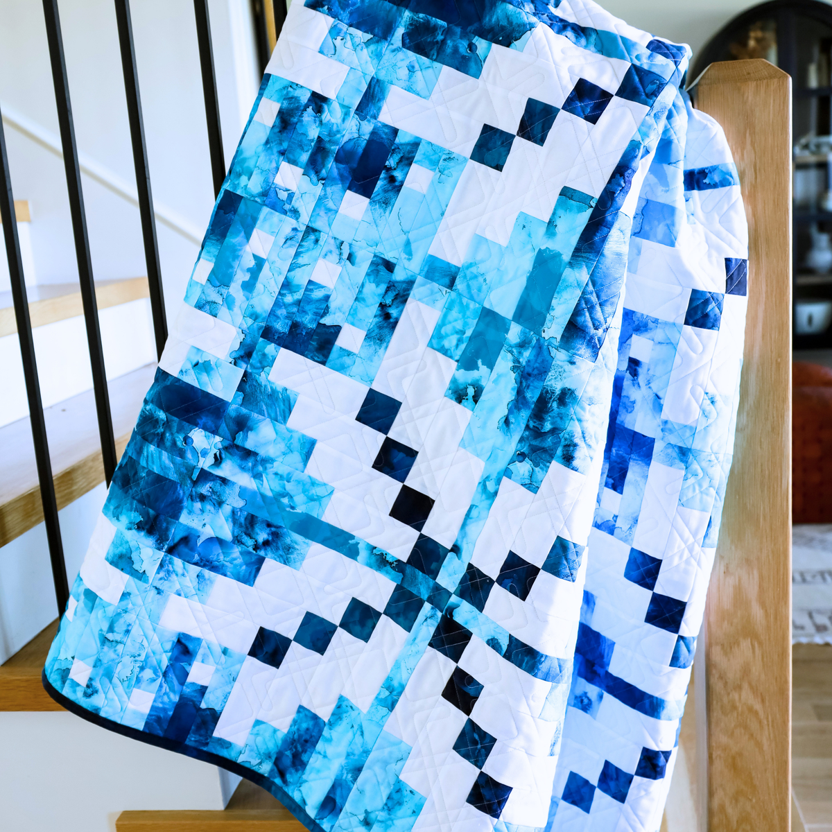 Arctic Bloom Pre Cut Quilt Kit | 69" X 69"