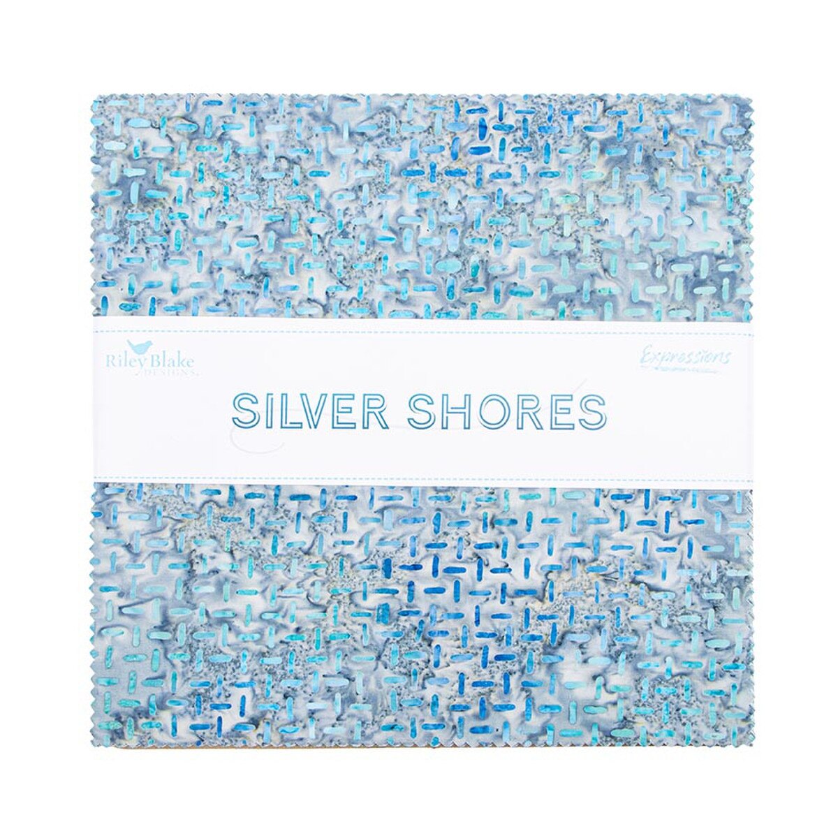 Riley Blake Designs Batiks Silver Shores 10 inch Stacker 10-23553-42
