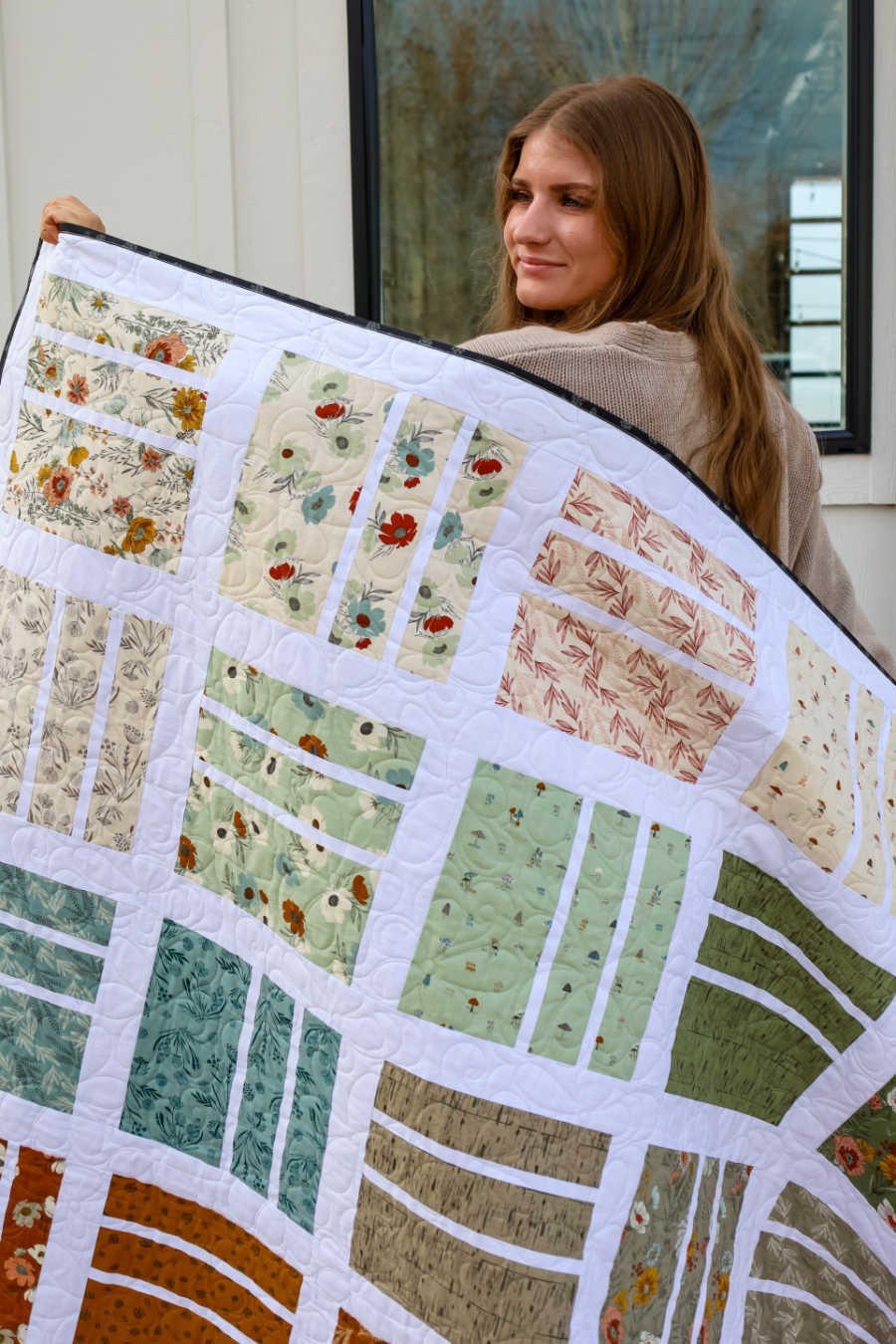 Squared Up Pre-Cut Sew-Ready Quilt Kit Featuring Moda Woodland and Wildflowers image 2