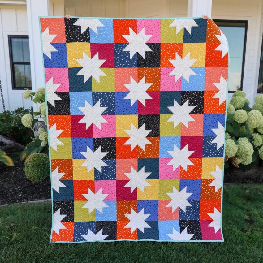 Star Pop II Sew-Ready Quilt Kit Featuring Starry Fabric by Ruby Star