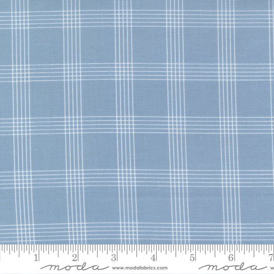 Nantucket Summer Camille Roskelley 55262 14 Light Blue Plaid  Moda Fabric BY THE YARD