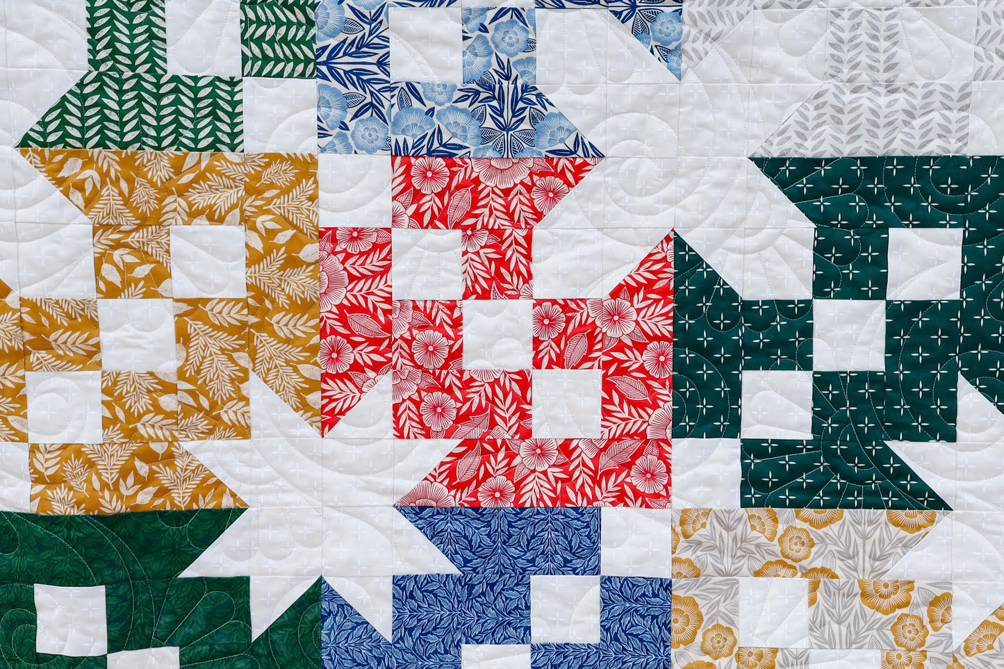 Foxtrot Precut Sew-Ready Quilt Kit Featuring Moda Flower Press