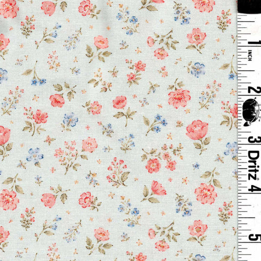 5-Yard Continuous Fabric Cuts Cottage Garden Blue – Endless Possibilities!