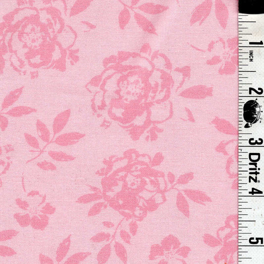 5-Yard Continuous Fabric Cuts Pink Rose Nectar – Endless Possibilities!