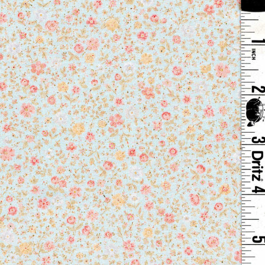 5-Yard Continuous Fabric Cuts Posies Blue – Endless Possibilities!
