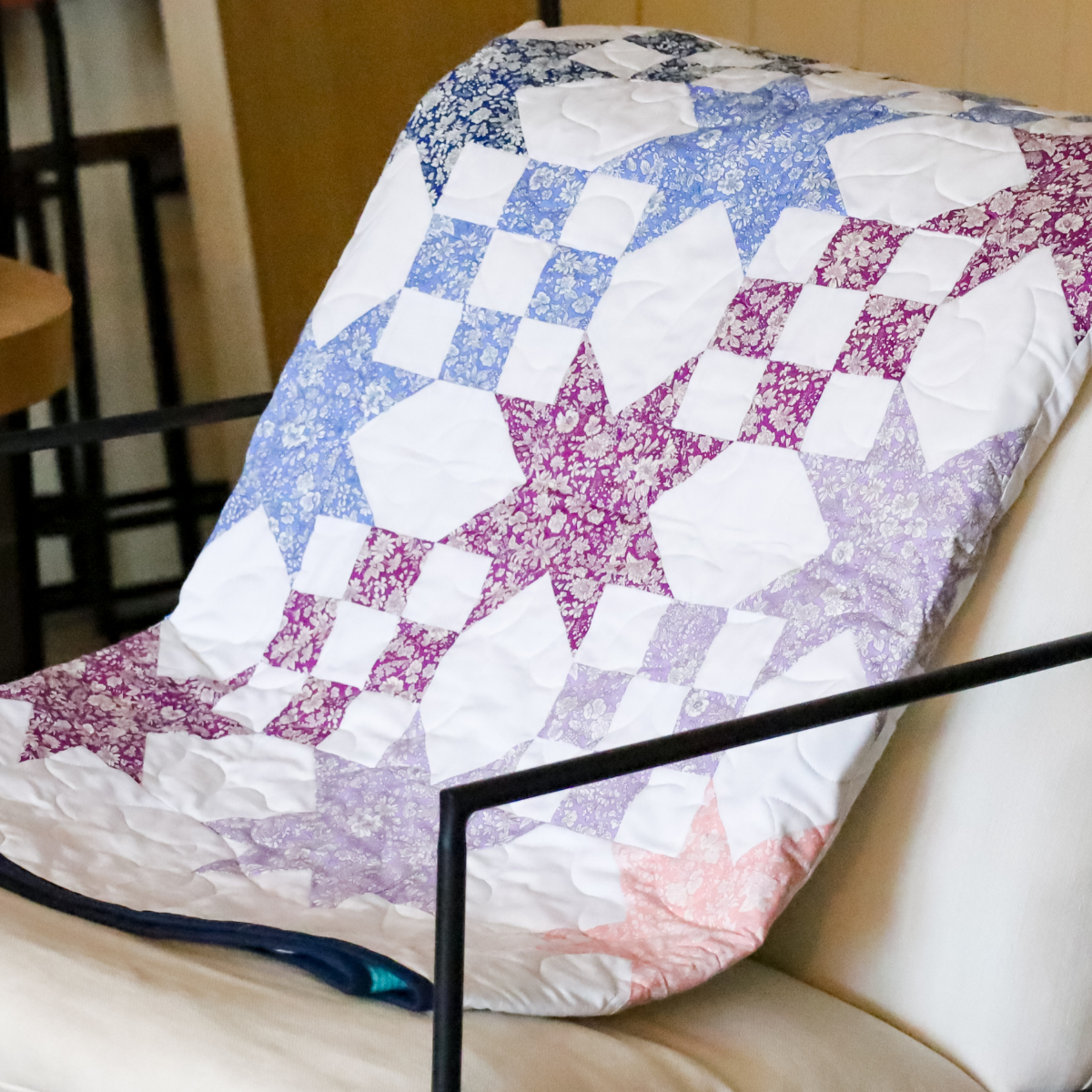 Star Studded Pre Cut Quilt Kit by GiGi's Thimble featuring Libery Of London Fabrics by Emily Belle