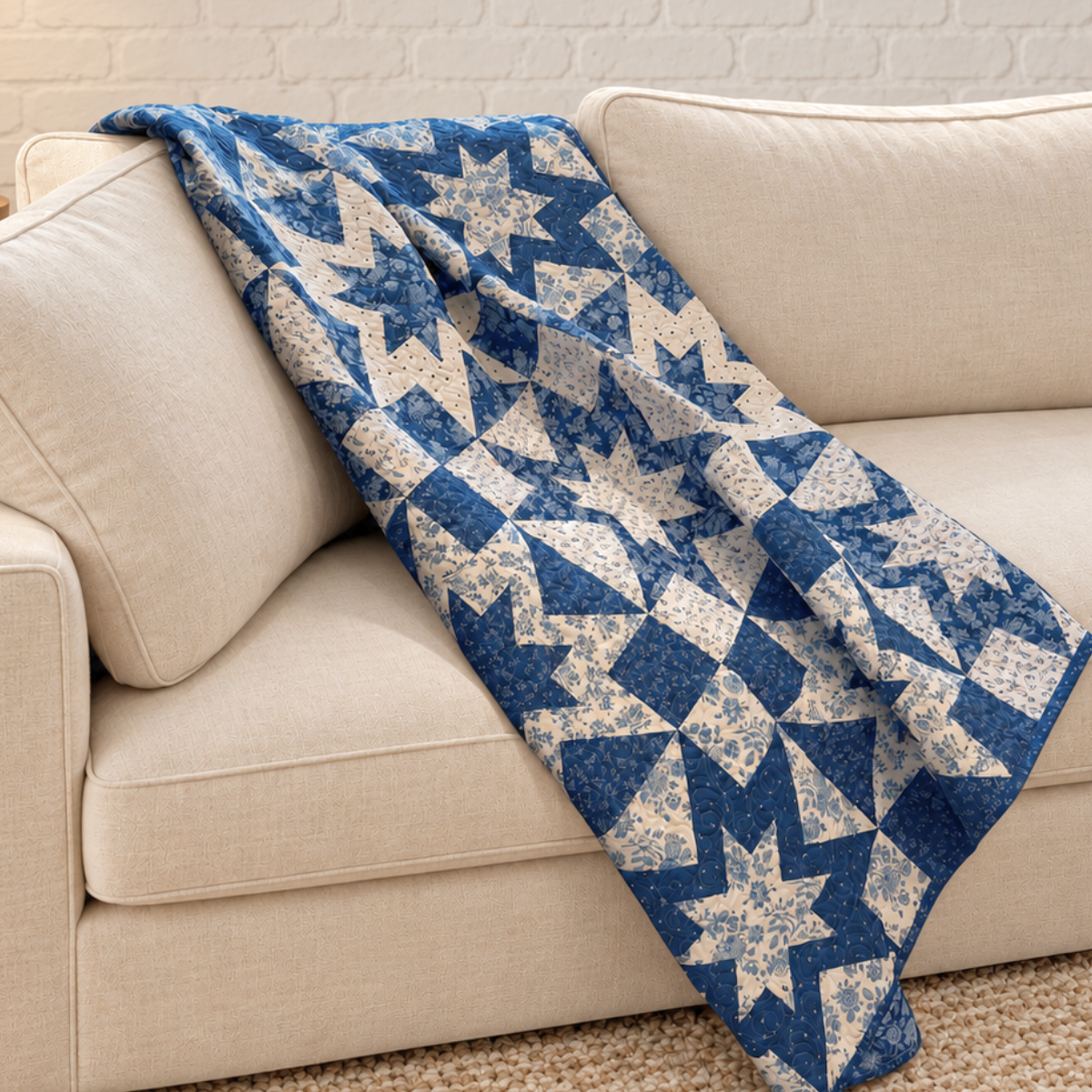 Porcelain Stars Pre Cut Quilt Kit