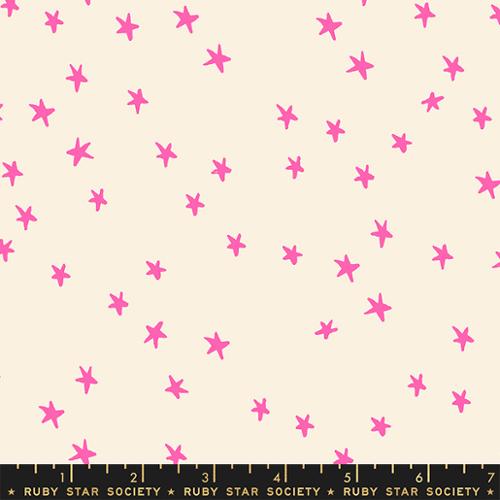 Quilt Fabric BY THE YARD  Starry Neon Pink RS4109 36 Ruby Star    100% cotton quilting fabric Moda