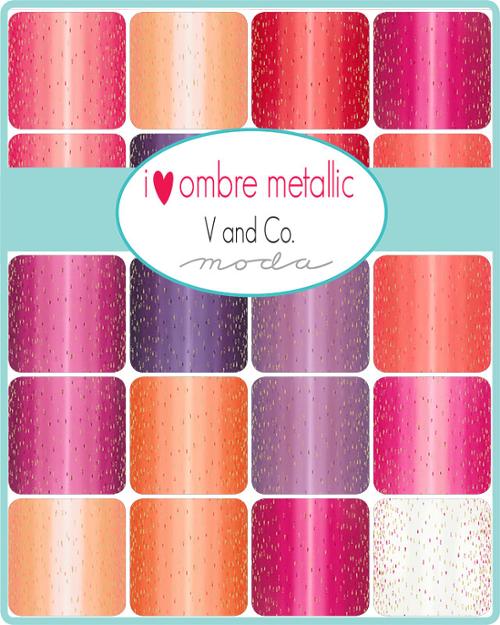 I Heart Ombre Met Jelly Roll® 10875JRM Moda Precuts 100% cotton fabric quilt strips by  V and Co