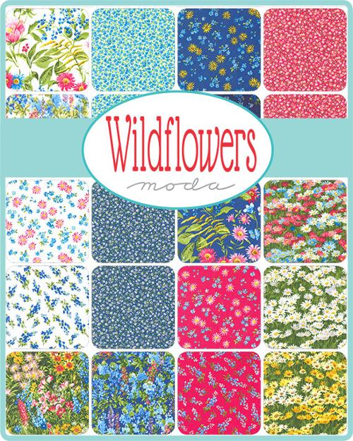 Wildflowers 2024 Layer Cake® 33770LC Moda Precuts  pre-cut Layer Cake 10 inch  squares quilt fabric by Moda  Designers