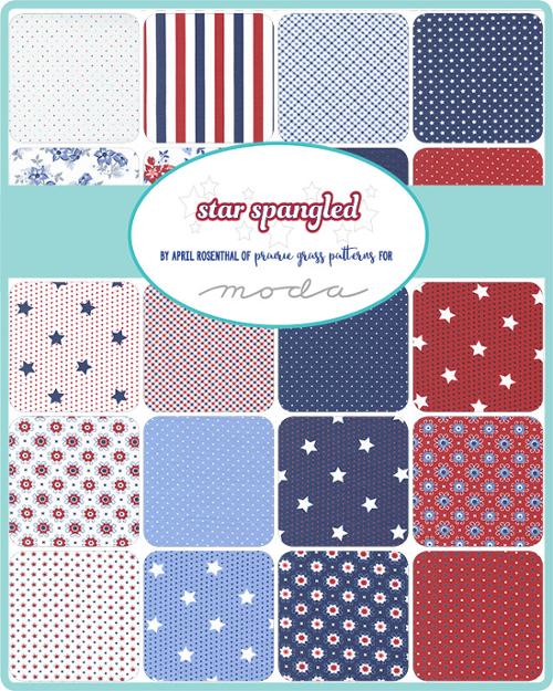 Star Spangled Layer Cake® 24170LC Moda Precuts  pre-cut Layer Cake 10 inch  squares quilt fabric by Moda  April Rosenthal Prairie Grass