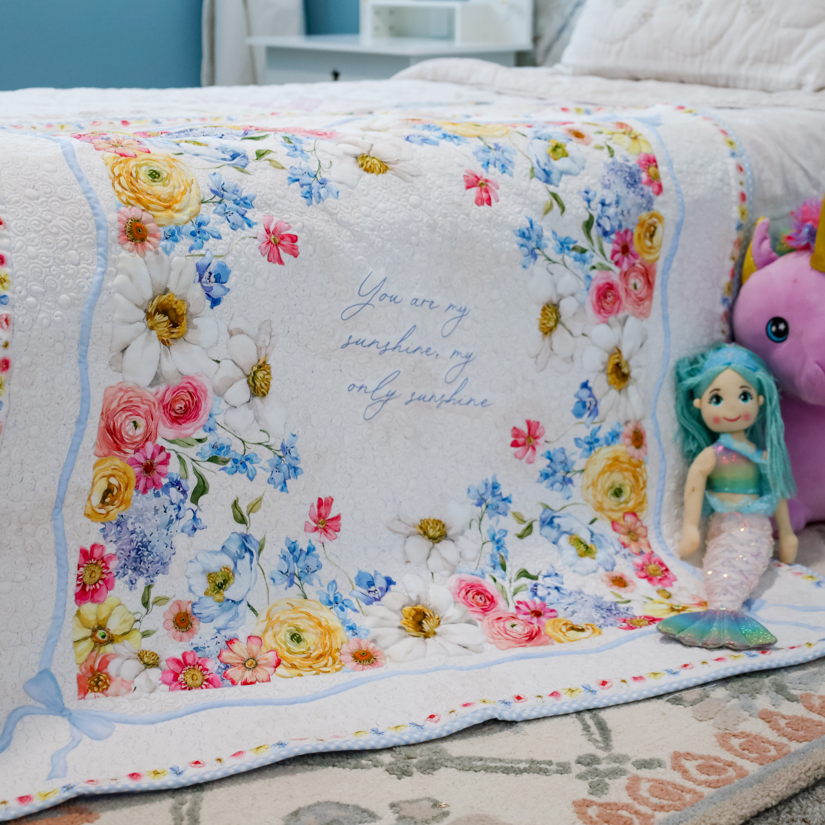 Lullaby Blossoms Easy Snuggle Quilt Kit - (PlushMere Backing Included)