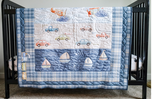 Busy Movers Easy Snuggle Quilt Kit (PlushMere Backing Included)