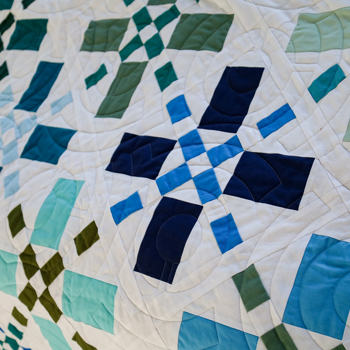Positive Vibes in Sea Glass Precut Quilt Kit Featuring Riley Blake Confetti Cottons