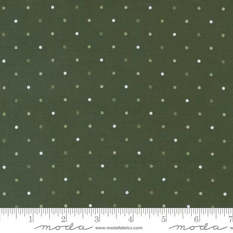 END OF BOLT 740 Magic Dot 5230 Forest Moda Fabrics Fabric background 100% cotton quilting fabric